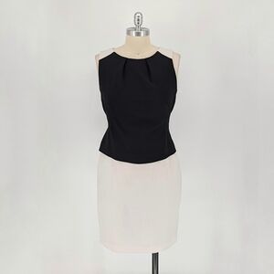 Lauren Ralph Lauren Colorblock Sheath Dress Black White 10P Business casual